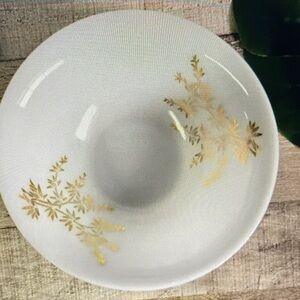 FEDERAL GLASS | Golden Glory Milk Glass Serving Bowl